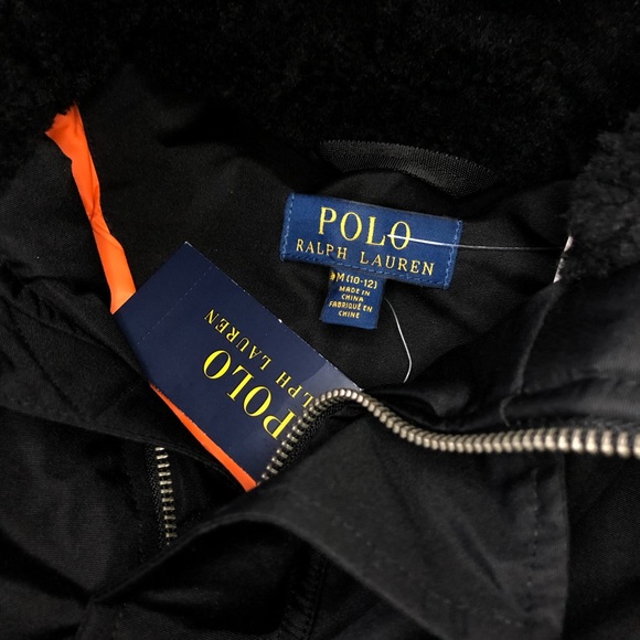 Polo Ralph Lauren Boy Parka Jacket Puffer Faux Fur - Picture 4 of 5